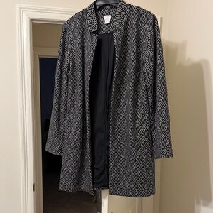 Chico's Black and Gray Patterned Blazer